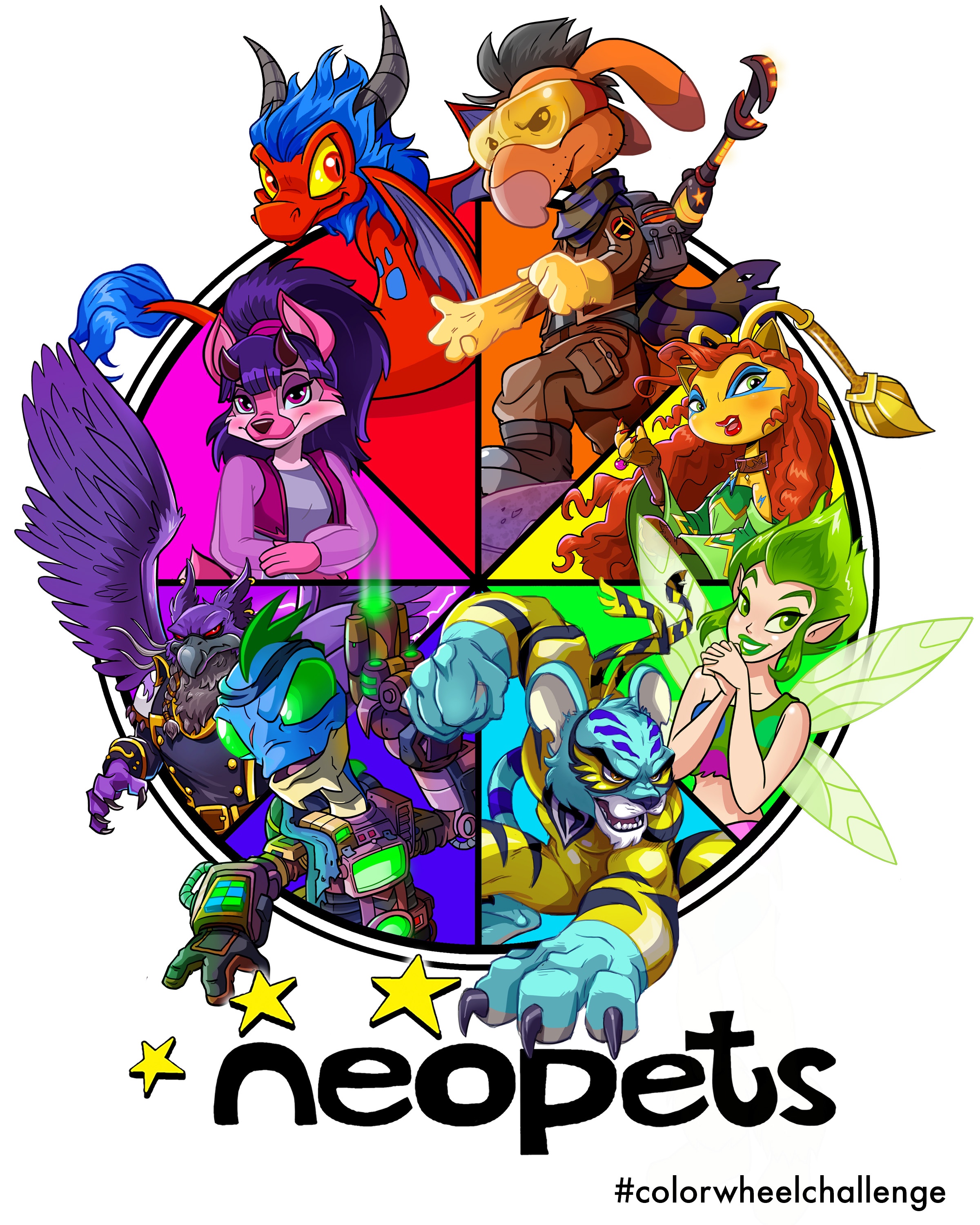 Color Wheel Challenge: Neopets Edition – Anthony Conley Art